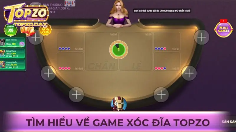 Chơi Xóc Đĩa Topzo ăn tiền thưởng vô cùng cao 